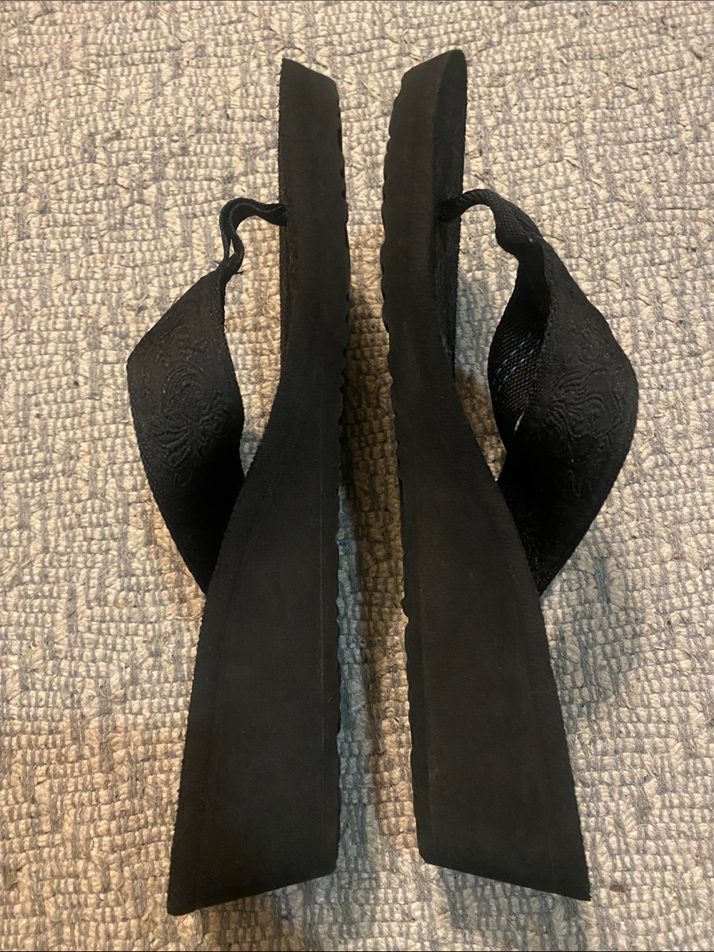 Teva Black Wedge Flip Flops - Picture 4 of 4
